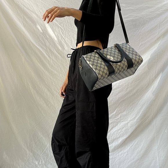 GUCCI GG Canvas Sherry Line Vintage Boston Bag Authentic - Picture 12 of 15